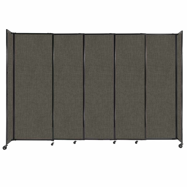 StraightWall Sliding Portable Partition 11'3" x 7'6" Mocha Fabric